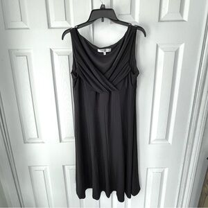 Evan Picone Black Evening/Cocktail Midi Dress Size 16